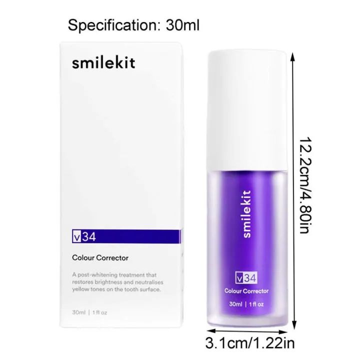 V34 Purple Whitening Toothpaste 30ml